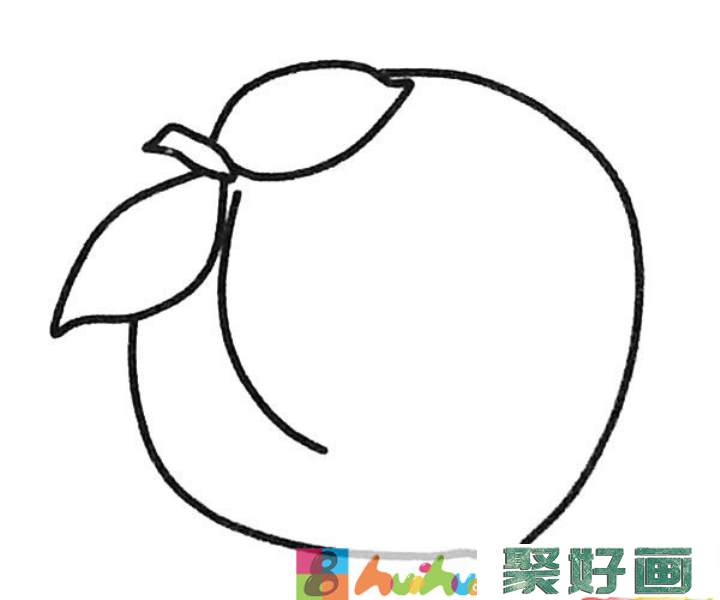 简单的桃子简笔画图片2