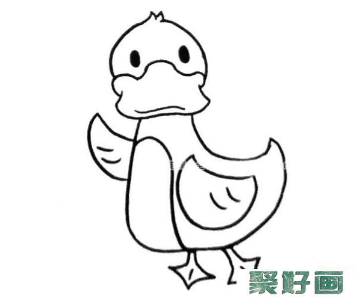 可爱卡通小鸭子简笔画图片1