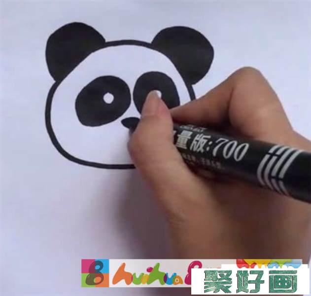 熊猫简笔画步骤图解