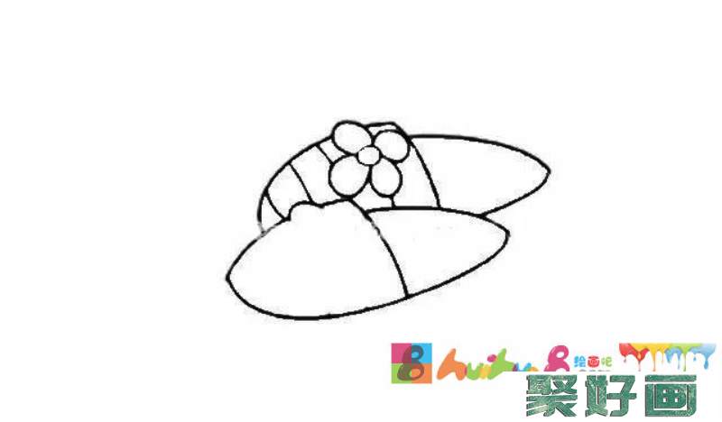 ​儿童学画粉色拖鞋简笔画步骤教程