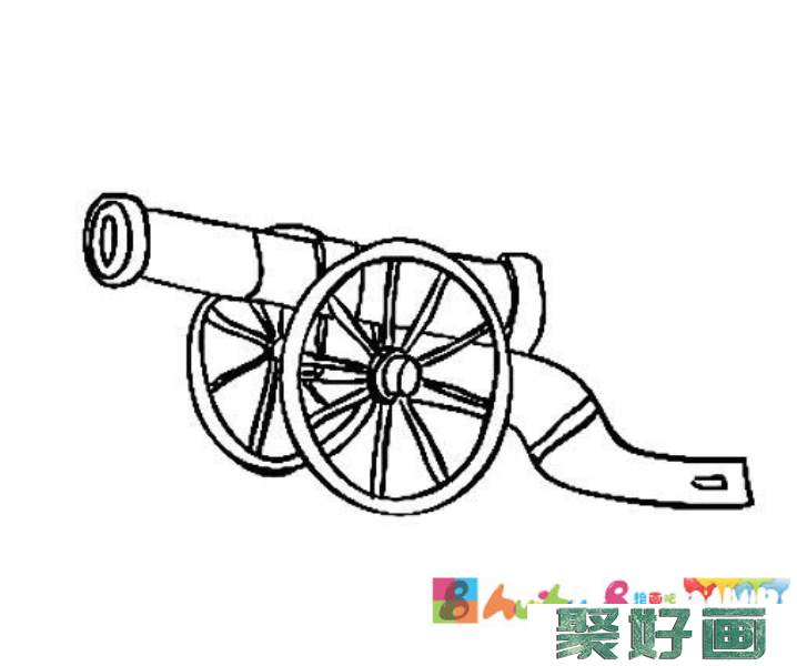 古代大炮简笔画图片