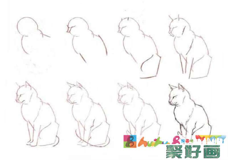 10种不同的小猫咪画法大全