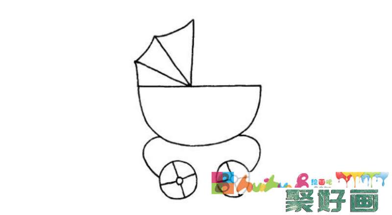 婴儿车简笔画步骤图
