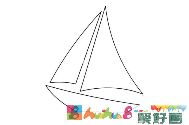 帆船简笔画图片