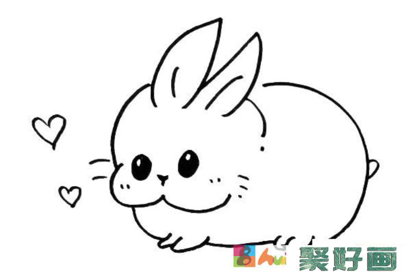 可爱的小白兔简笔画图片