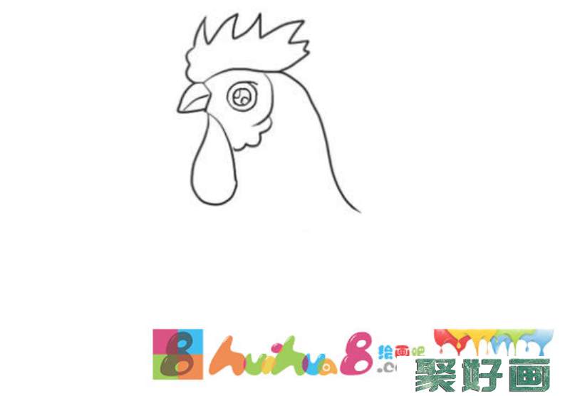 大公鸡简笔画的画法步骤教程 卡通大公鸡简笔画怎么画