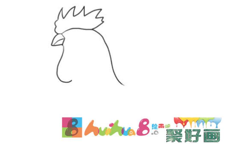 大公鸡简笔画的画法步骤教程 卡通大公鸡简笔画怎么画