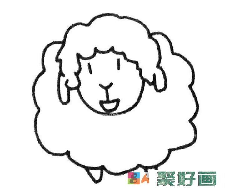 六张可爱的绵羊简笔画图片
