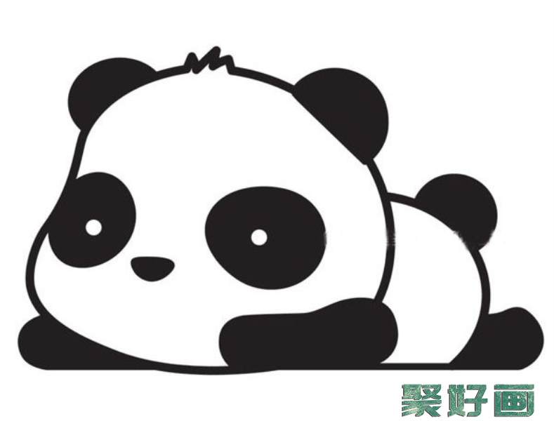 可爱的大熊猫简笔画步骤13