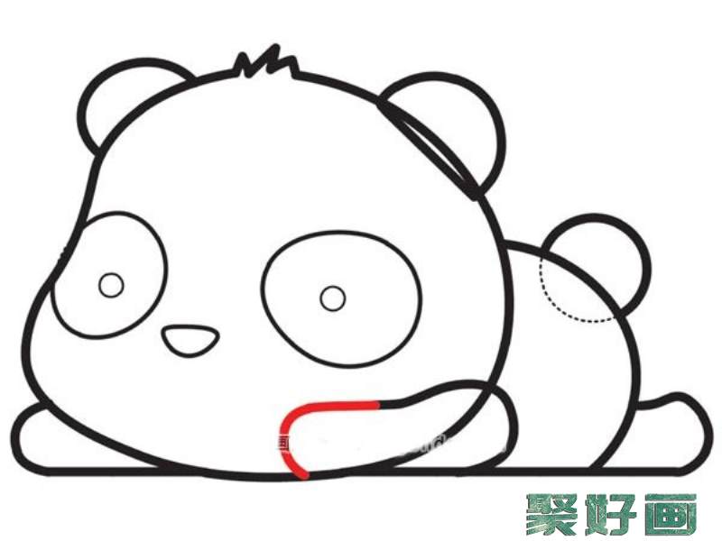 可爱的大熊猫简笔画步骤12