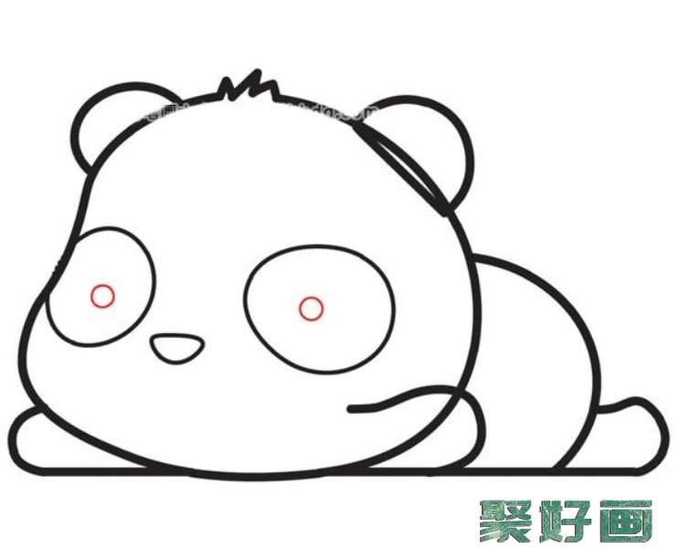 可爱的大熊猫简笔画步骤10