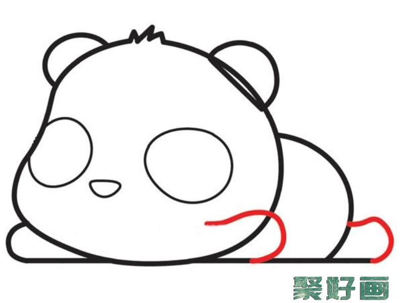 可爱的大熊猫简笔画步骤9