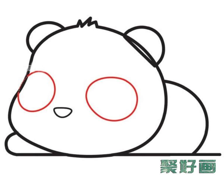可爱的大熊猫简笔画步骤8