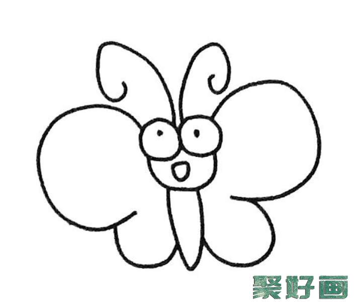 卡通蝴蝶简笔画图片6