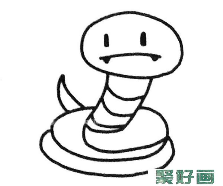 可爱的卡通小蛇简笔画图片