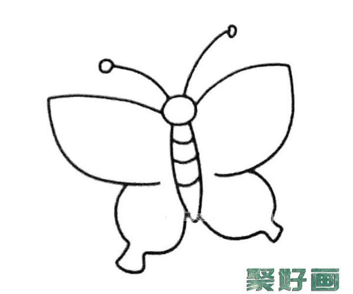 卡通蝴蝶简笔画图片5