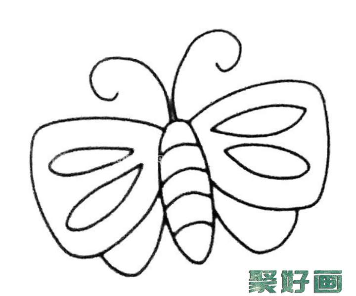 卡通蝴蝶简笔画图片4
