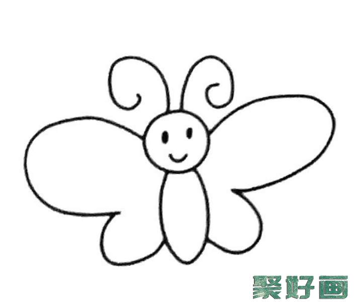 卡通蝴蝶简笔画图片1
