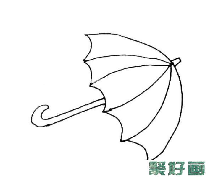 漂亮的雨伞简笔画