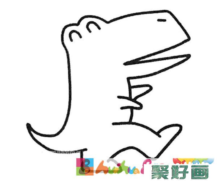 一组卡通恐龙简笔画图片