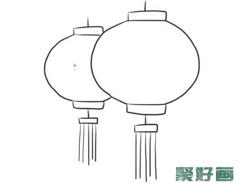 春节灯笼简笔画