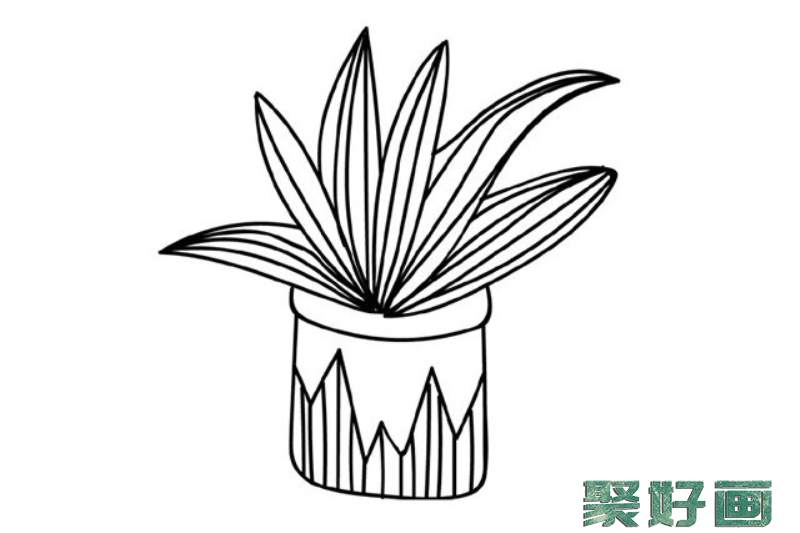 一组植物简笔画手绘图片