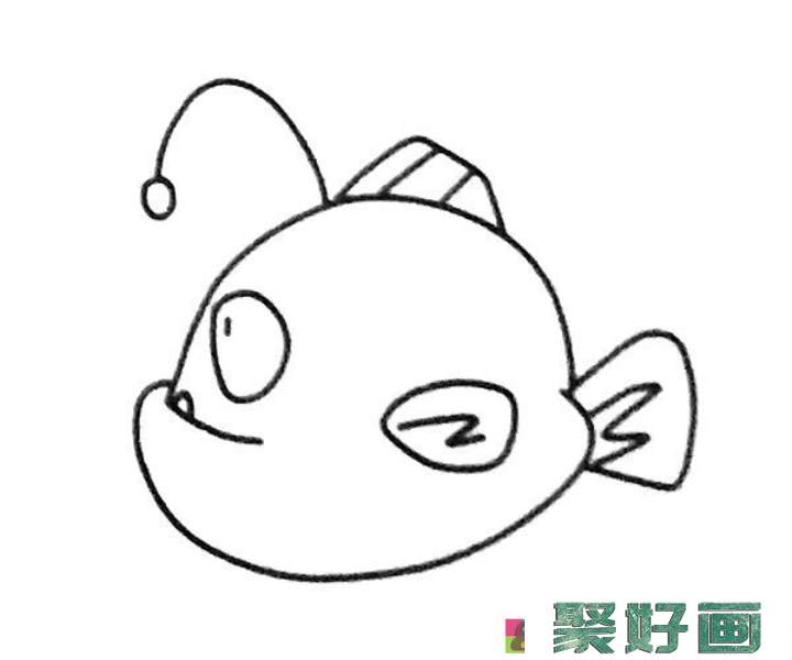 灯笼鱼简笔画图片6