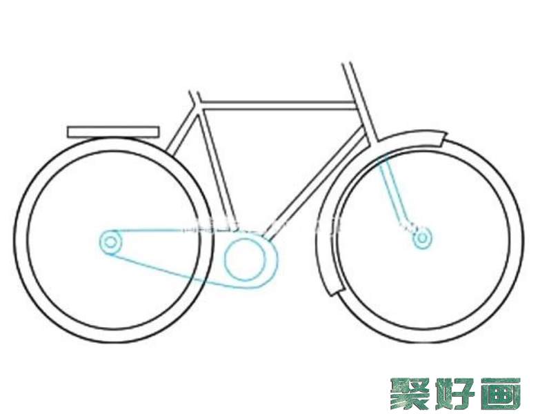 自行车画法简笔画图片