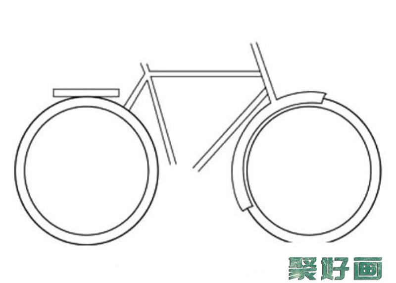 自行车画法简笔画图片