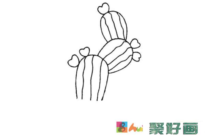 仙人掌盆栽简笔画