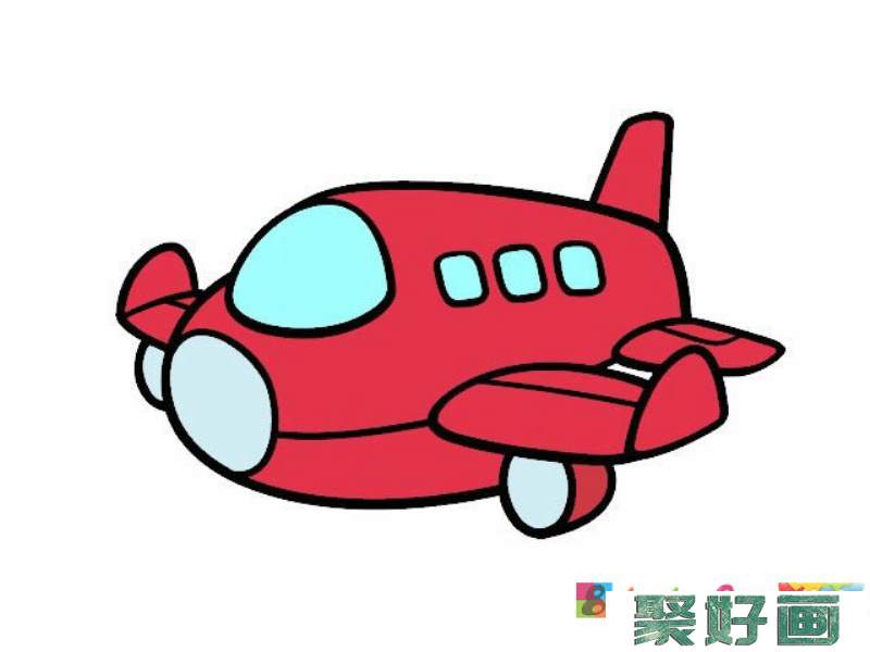 可爱的卡通小飞机简笔画图片