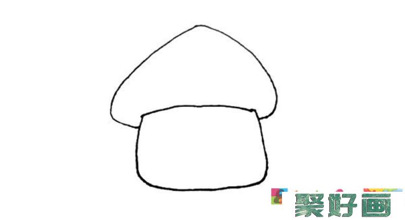 蘑菇屋简笔画步骤图