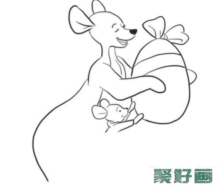 袋鼠怎么画简笔画图片