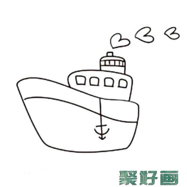可爱的轮船简笔画