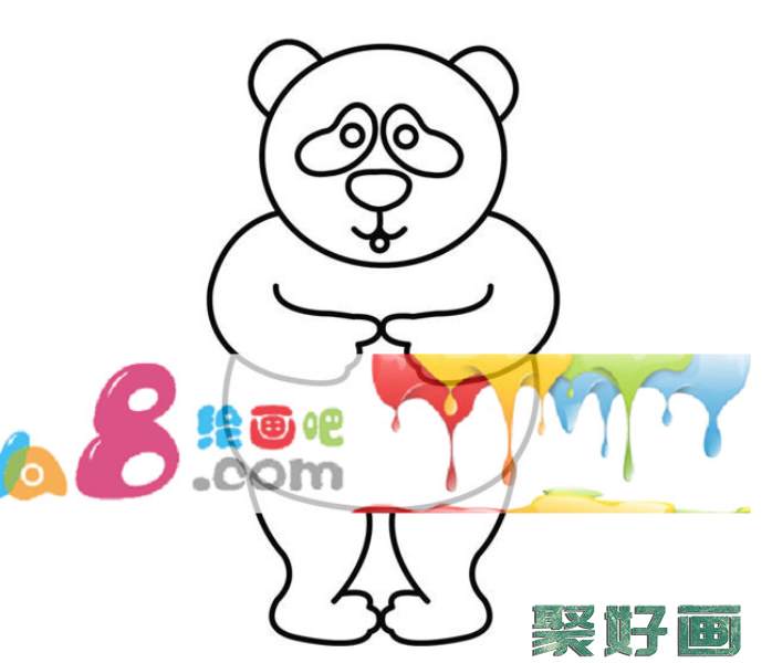 大熊猫简笔画图片