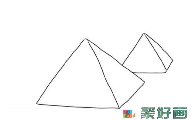 埃及金字塔的简笔画怎么画