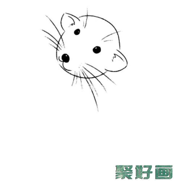 爱偷吃的老鼠简笔画步骤图
