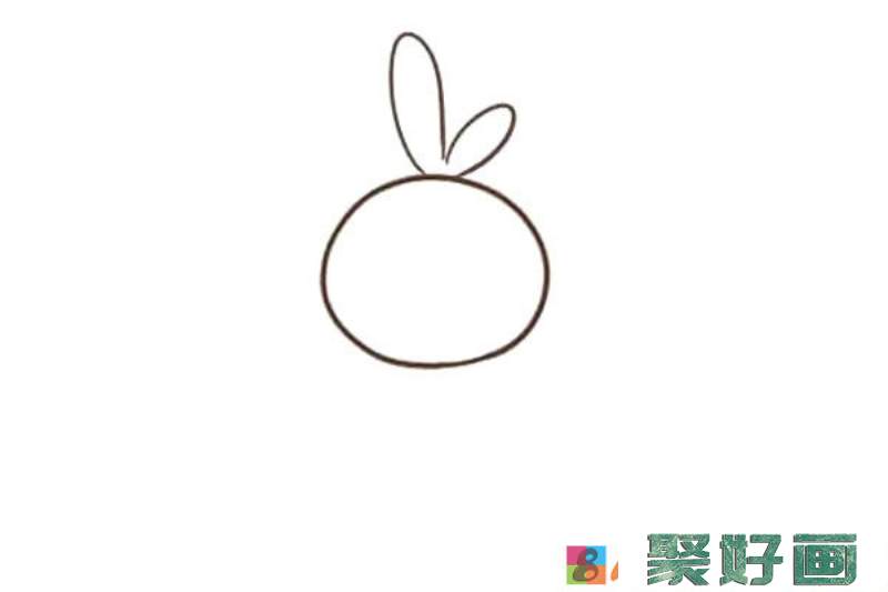 吃胡萝卜的兔子简笔画