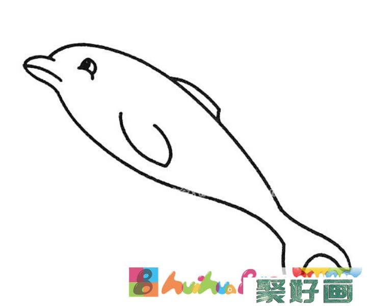 6款可爱的海豚简笔画图片