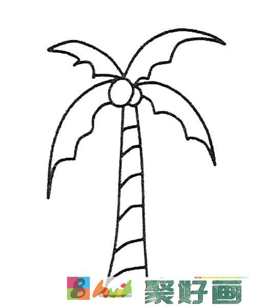 椰子树简笔画图片