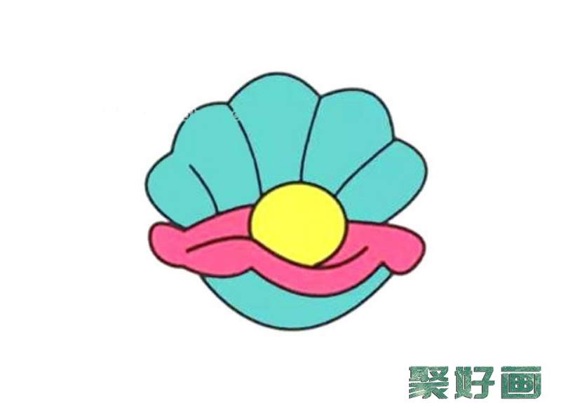 珍珠贝简笔画步骤图解