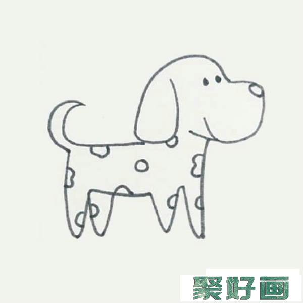 斑点狗简笔画