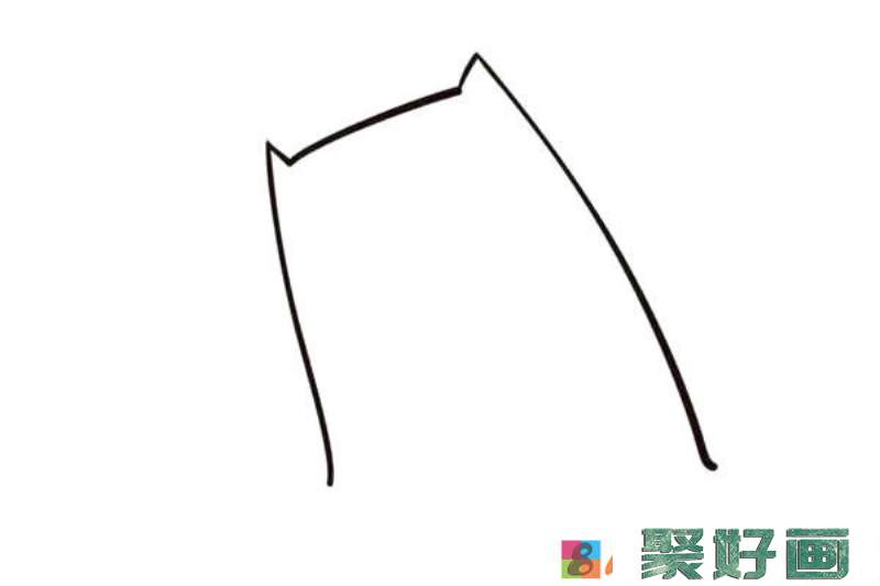 小猫钓鱼简笔画