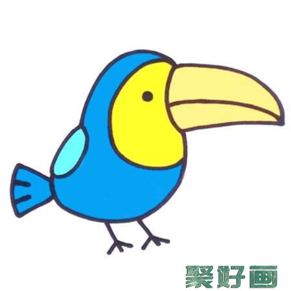 啄木鸟简笔画彩色图片