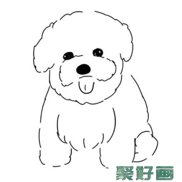 比熊犬简笔画图片