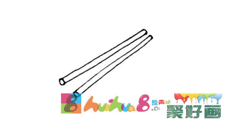 一双筷子简笔画的画法