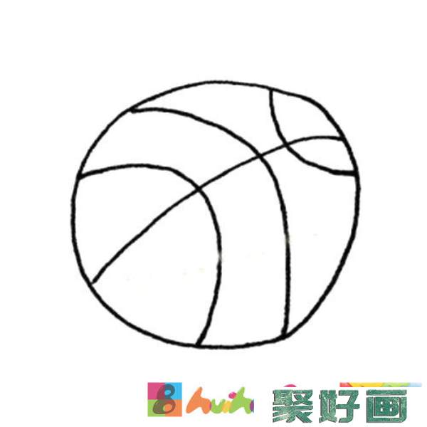 简单的篮球简笔画图片