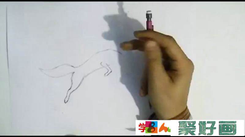 【视频】很有动感的狐狸水彩手绘视频 简单的奔跑的狐狸水彩画_www.youyix.com