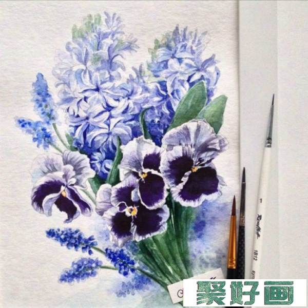 好看的花朵水彩画 逼真唯美的植物花卉绘画作品_www.youyix.com