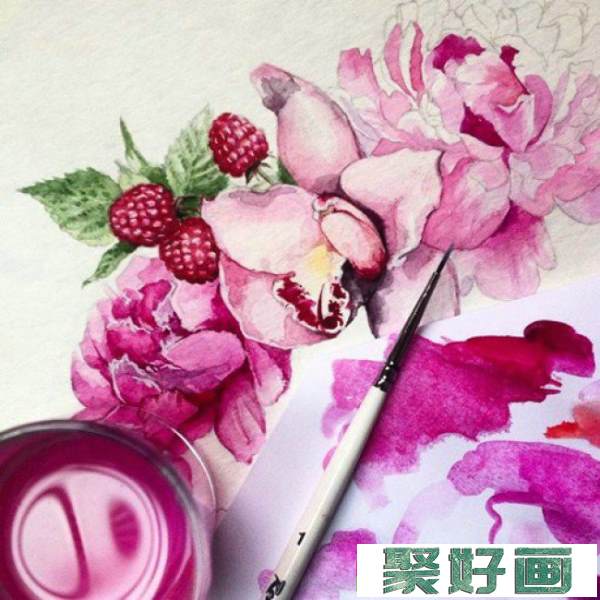 好看的花朵水彩画 逼真唯美的植物花卉绘画作品_www.youyix.com